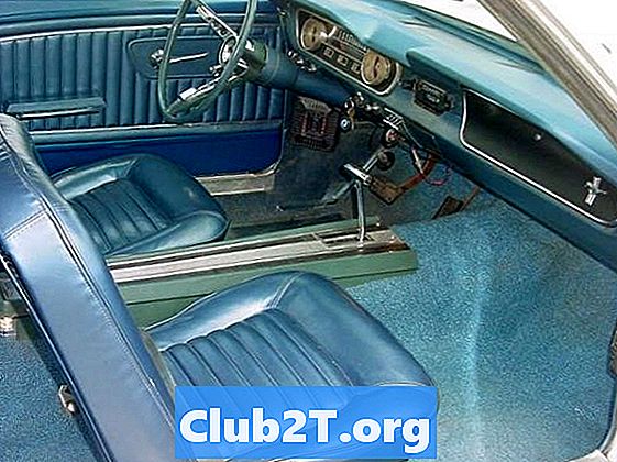 1965 Ford Mustang Tabela rozmiarów żarówek samochodowych