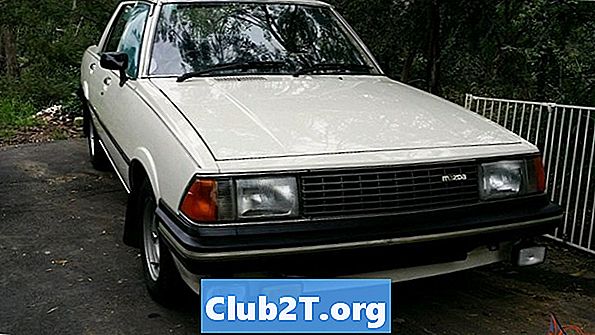 1983 m. „Mazda 626“ automobilio stereo laidų schema