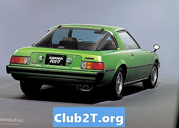 1983 Mazda RX7 Auto Bombillas Tamaños
