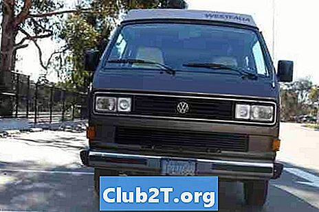 Schéma de dimensionnement de l'ampoule de voiture Volkswagen Vanagon 1986