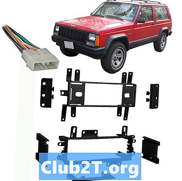 1988 Jeep Cherokee auto stereo radio vadu shēma