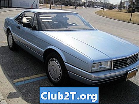 1989 m. „Cadillac Allante Auto“ lemputės dydžio vadovas
