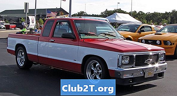 1990 Chevrolet S10 Pickup auto žárovka velikosti průvodce