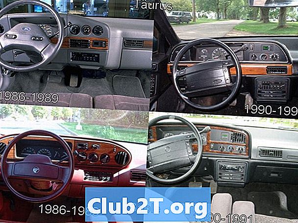 Diagrama 1990 da fiação do alarme do carro do Ford Taurus