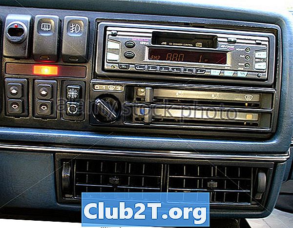 1990 m. „Volkswagen Golf“ automobilio radijo laidų schema