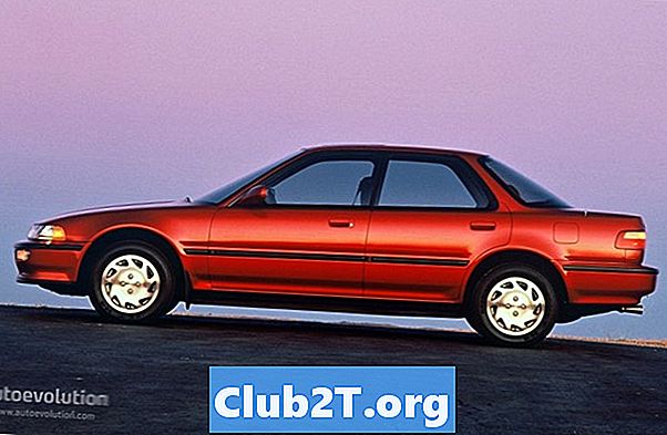 1989 Acura इंट्रा ऑटो लाइट बल्ब आकार आरेख