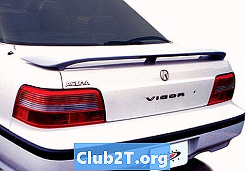 1991 Acura लीजेंड कार लाइट बल्ब आकार आरेख