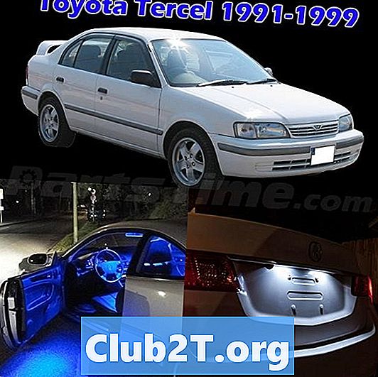 Biểu đồ kích thước thay thế bóng đèn Toyota Tercel 1991