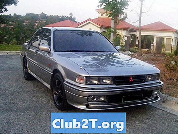 1992 Mitsubishi Galant 자동차 전구 크기 다이어그램