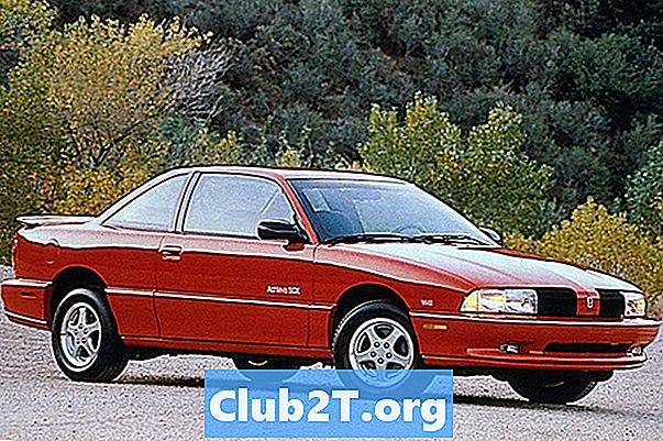 1993 Oldsmobile Achieva Auto Lightbulb Størrelsesdiagram