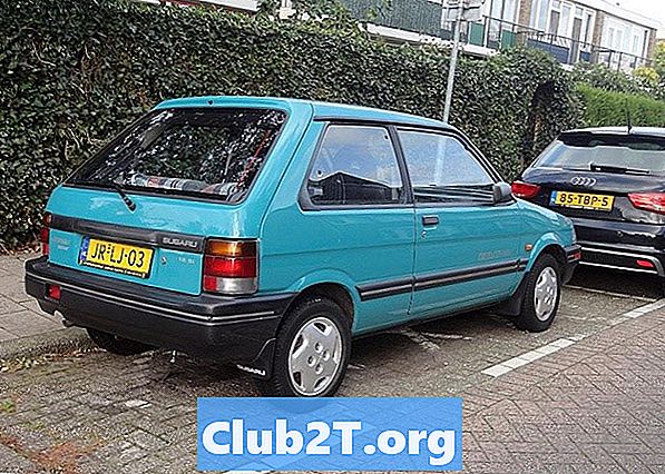 1992 Subaru Justy Ersatzglühlampengrößenübersicht
