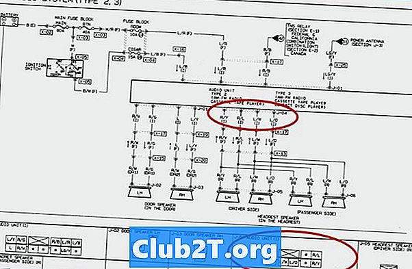 1993 Mazda Miata tehase raadioside skeem