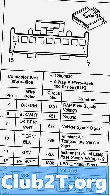 1994 Chevrolet Impala Car Stereo Wire Shematski prikaz