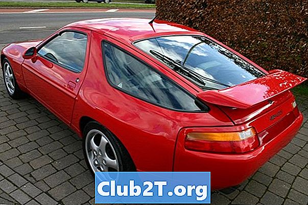 1994 Porsche 928 Car Size Diagram rozmiaru żarówki