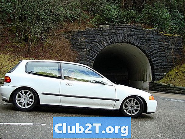 1995 Honda Civic Hatchback Schéma veľkosti žiarovky