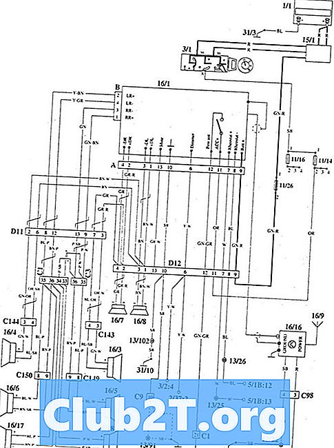 1995 Διάγραμμα καλωδίωσης ήχου αυτοκινήτου Volvo 940