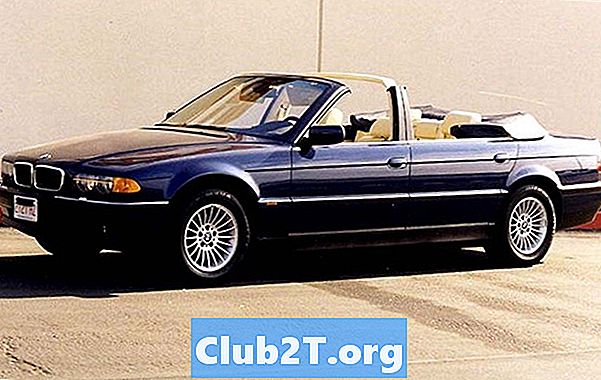 1996 BMW 740il หลอดไฟรถยนต์ขนาดแผนภาพ
