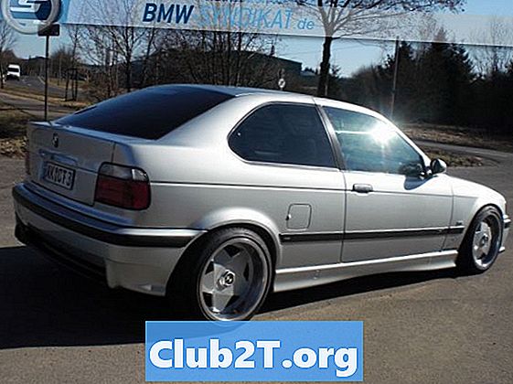 1996 m. BMW M3 automobilių lemputės dydžiai