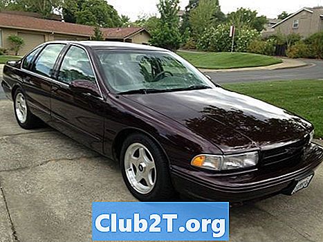 1996 Przewodnik po rozmiarach żarówek samochodowych Chevrolet Impala