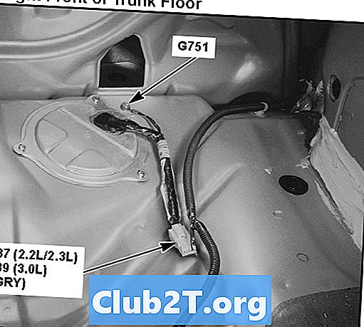 1997 אקורה 2.5TL רכב נורה גודל תרשים