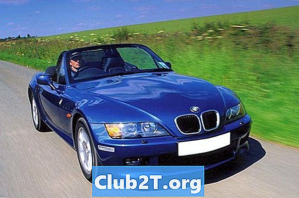 1997 BMW Z3 Car Light Bulb Diagrama de tamaño