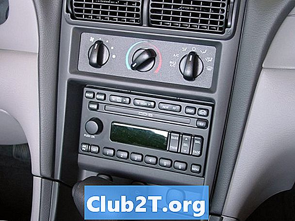 1997 Ford Mustang avtomobilski stereo radio vezni načrt
