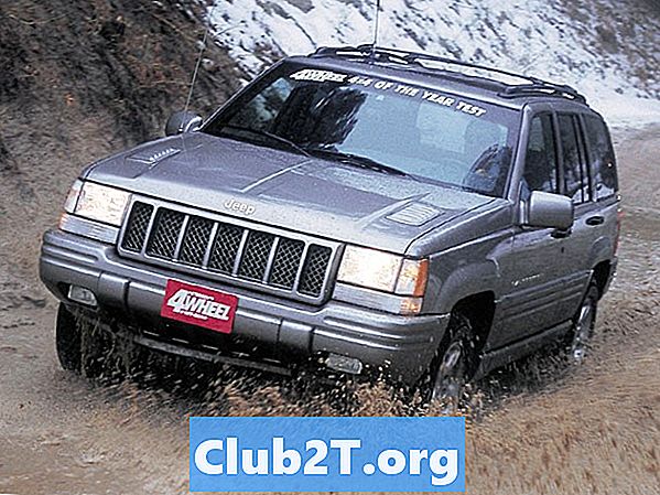 1997 Jeep Grand Cherokee avtomobilske žarnice velikosti