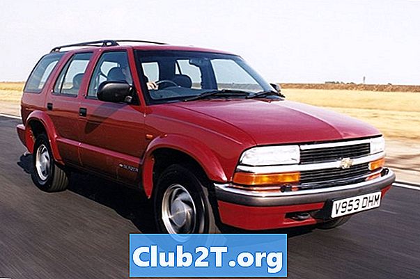 1998 m. „Chevrolet Trailblazer“ („Blazer“) automobilių signalizacijos laidų schema