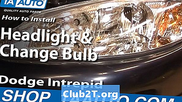 1998 m. „Chrysler Cirrus Replacement Light Bulb“ dydžiai