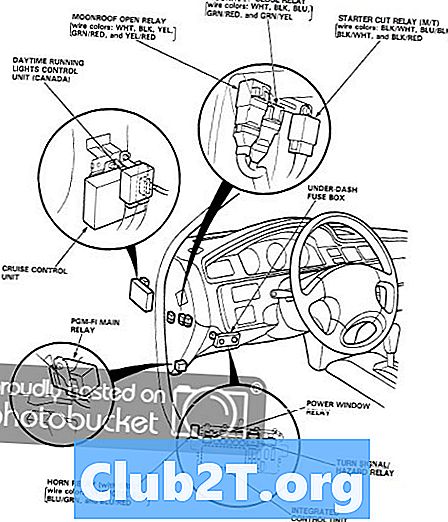 1998 „Honda CRV Auto Security“ laidų schema