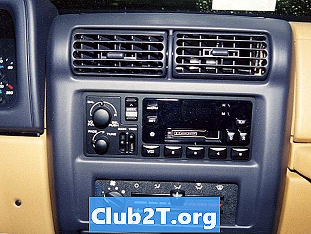 1998 Jeep Wrangler Автомобильная радиостанция Схема электрических соединений