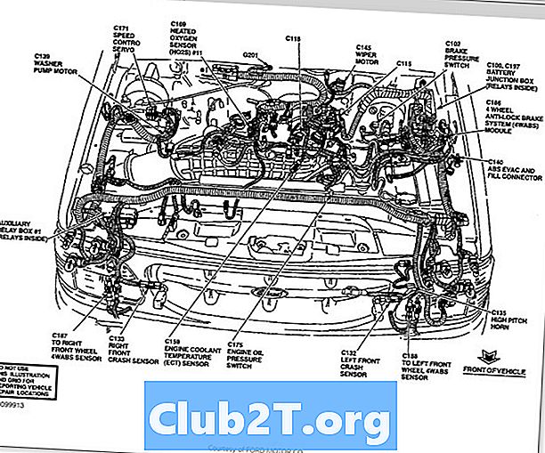 1999 Schemat okablowania radia samochodowego Mercury Mountaineer