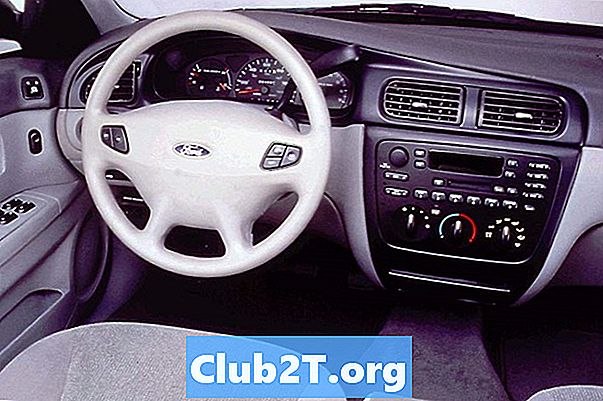 2000 „Ford Taurus Sedan“ automobilių lemputės dydžio vadovas