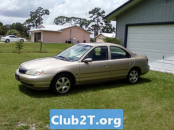 2000 „Mercury Cougar“ automobilio saugumo diegimo schema