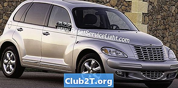 2001 Chrysler PT Cruiser žárovky Náhradní velikosti