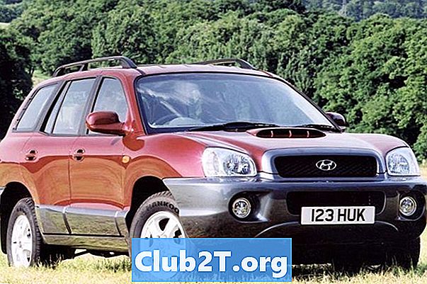 2001 „Hyundai Santa Fe“ automobilių radijo stereo garso laidų schema