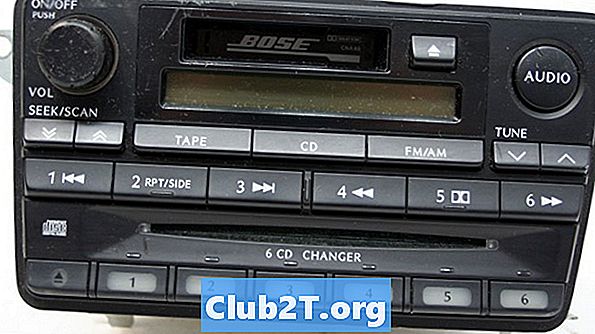 2001 Infiniti QX4 automobilio stereo radijo laidų schema