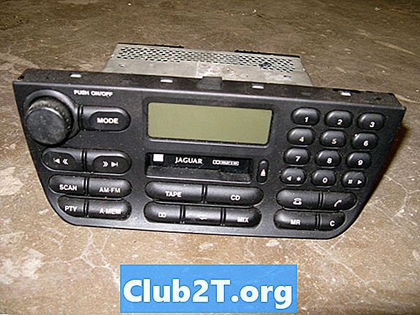 Sơ đồ lắp đặt đài phát thanh xe hơi Jaguar XJ8 1998