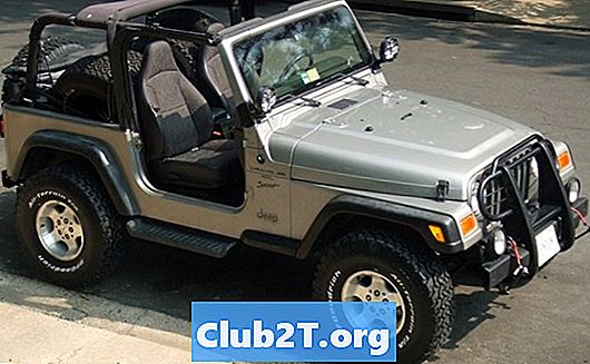 2001 Jeep TJ Автомобилни крушки Размери