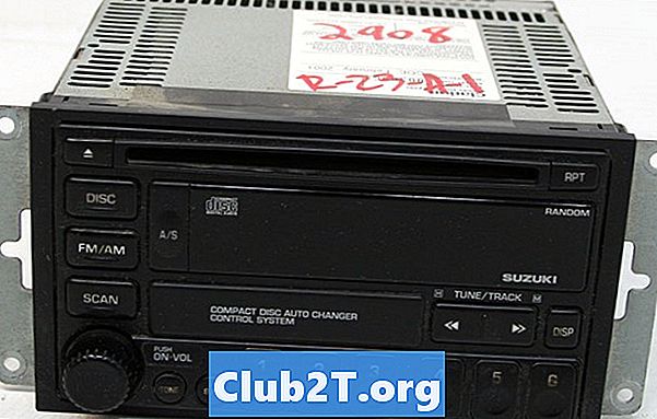 2001 Suzuki Esteem Car Radio แผนภาพสีลวด