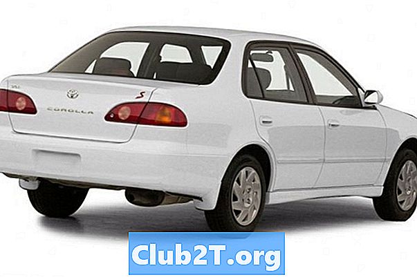 2001 טויוטה Corolla רכב אור נורה מדריך גודל