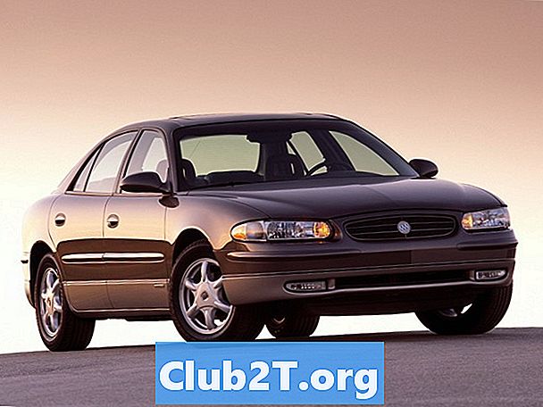 2002 m. „Buick Regal GS“ automobilių padangų dydžio schema
