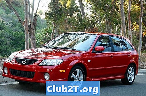 2002 Mazda Protege Ръководство за размер на крушката за кола