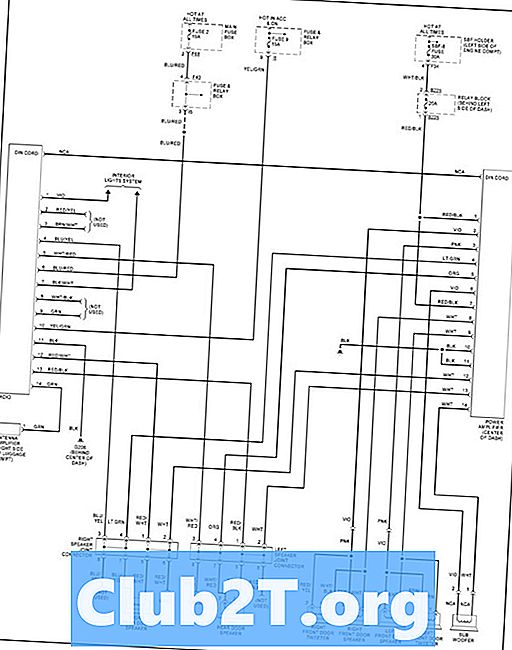 Schéma zapojení elektroinstalačního systému Subaru Outback