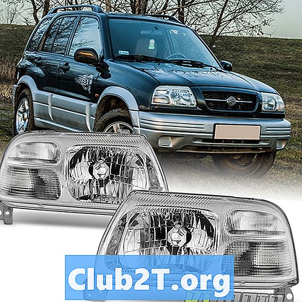 2002 Suzuki Vitara asenduslambi suuruste skeem