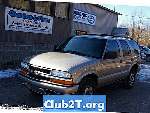 Chevrolet Blazer-Glühlampengrößendiagramm von 2003
