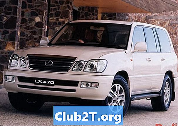 2005 Lexus LX470 Dijagram veličine žarulje za automobil