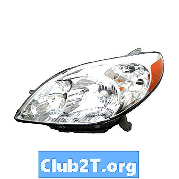 2003 Toyota Matrix Automotive Light Bulb Ukuran