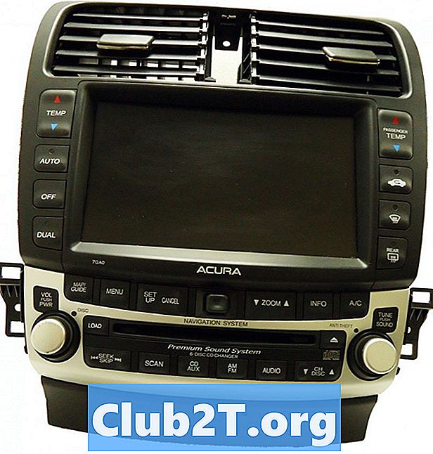 2007 Acura TSX Car Radio Stereoljud Ledningsdiagram