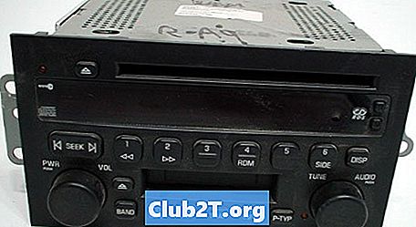 2004 m. „Buick Rendezvous“ automobilių radijo stereo garso laidų schema